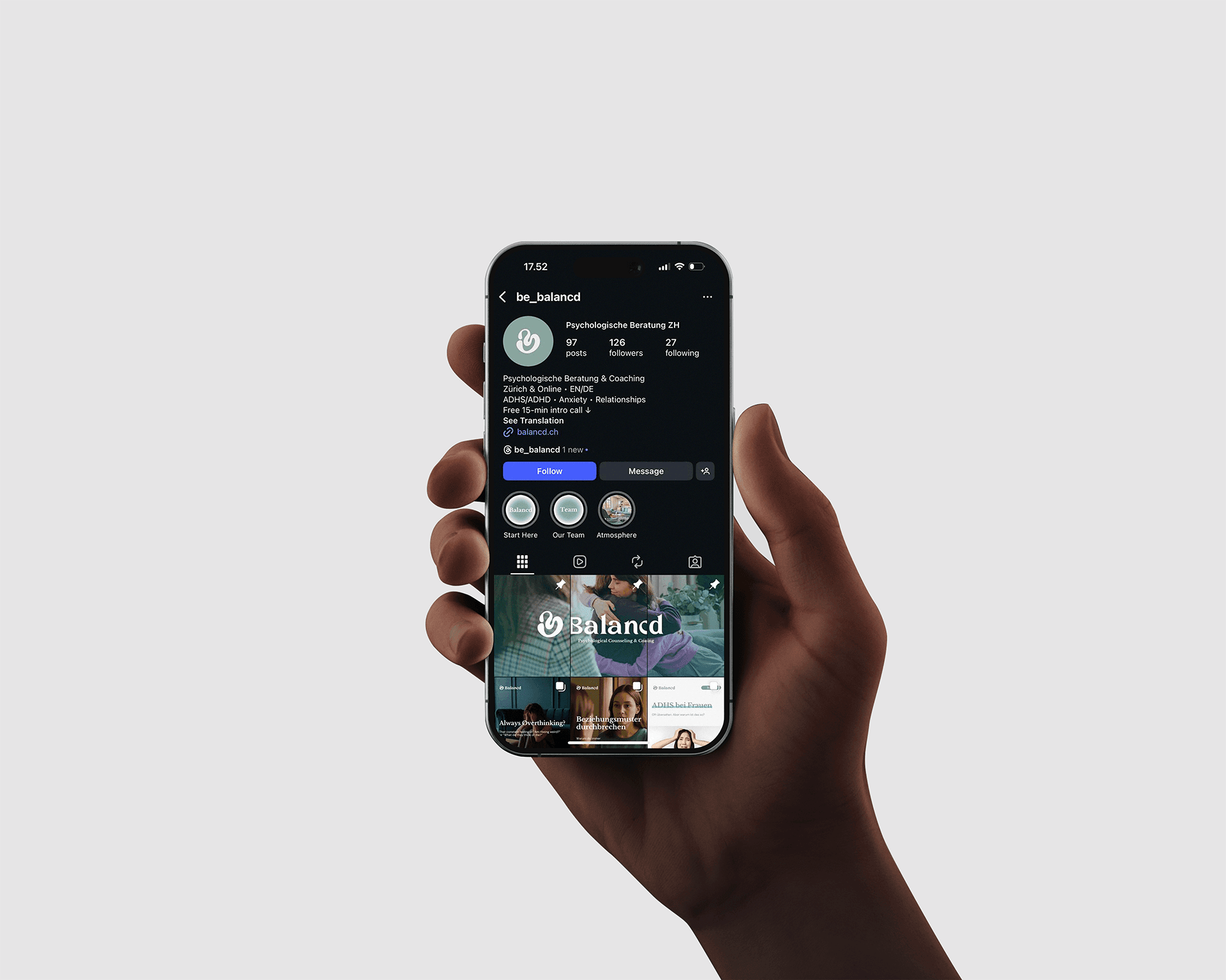 Balancd social media portfolio project